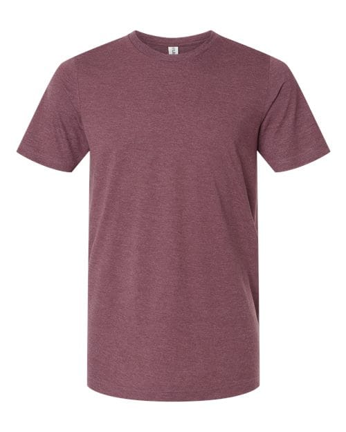 Tultex 602CVC Unisex Combed CVC T-Shirt in Heather Maroon