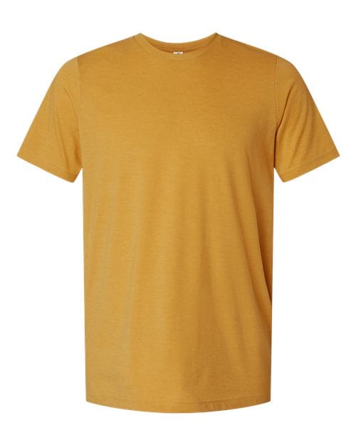 Tultex 602CVC Unisex Combed CVC T-Shirt in Heather Mustard
