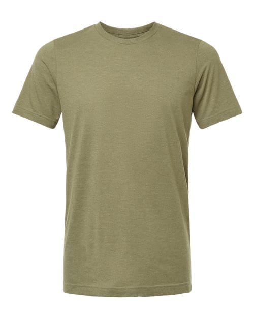 Tultex 602CVC Unisex Combed CVC T-Shirt in Heather Olive Green