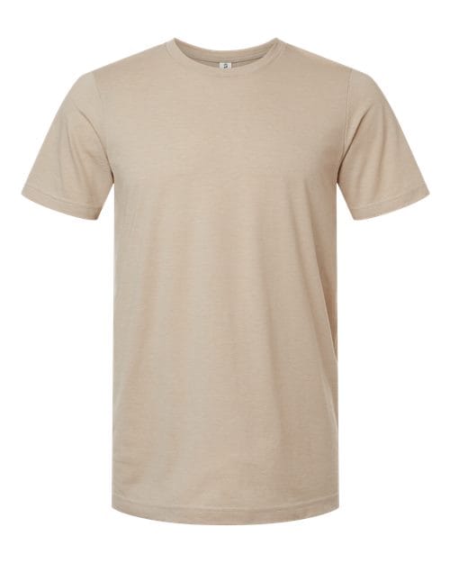 Tultex 602CVC Unisex Combed CVC T-Shirt in Heather Tan