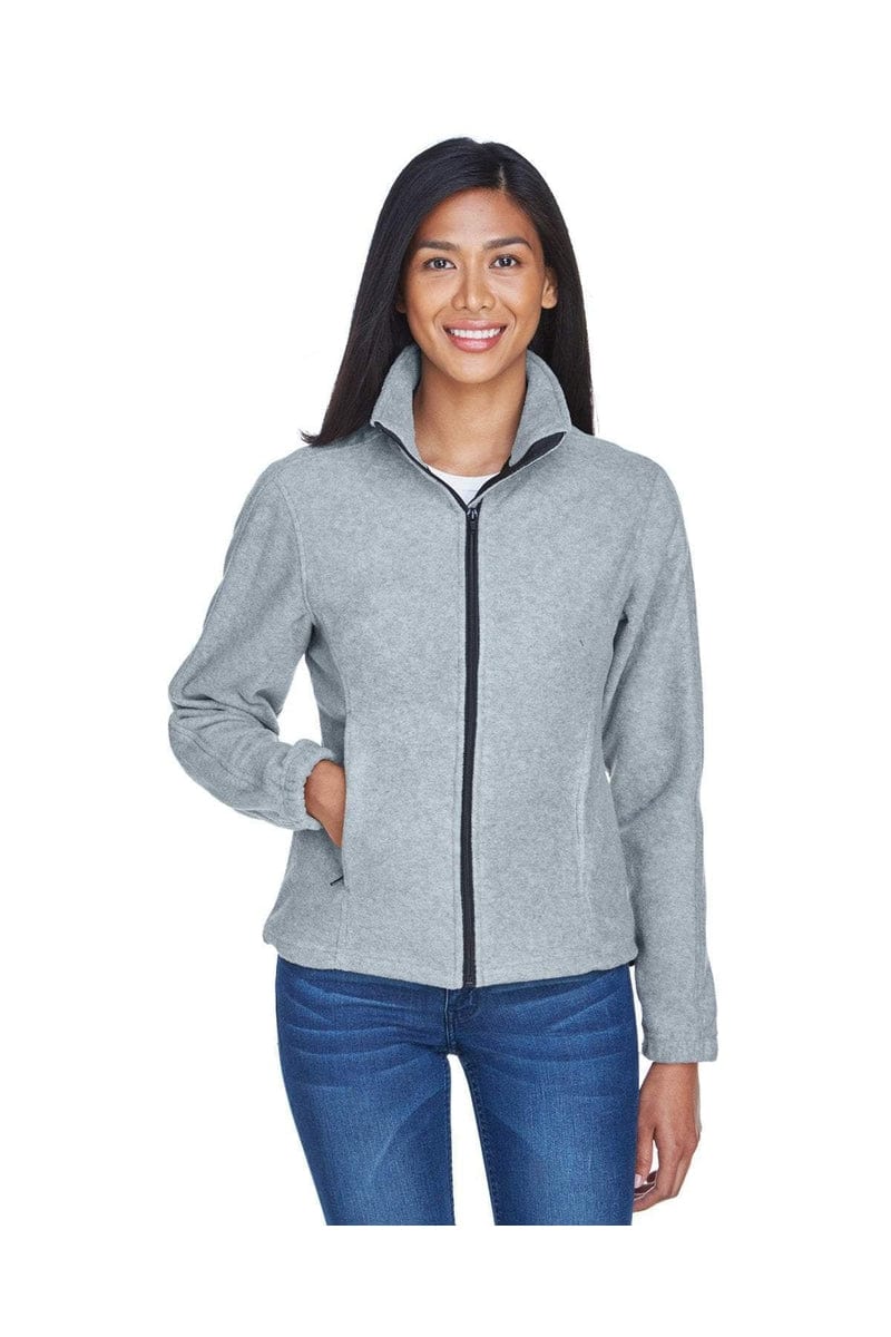 UltraClub Outerwear S / Grey Heather UltraClub 8481: Ladies' Iceberg Fleece Full-Zip Jacket