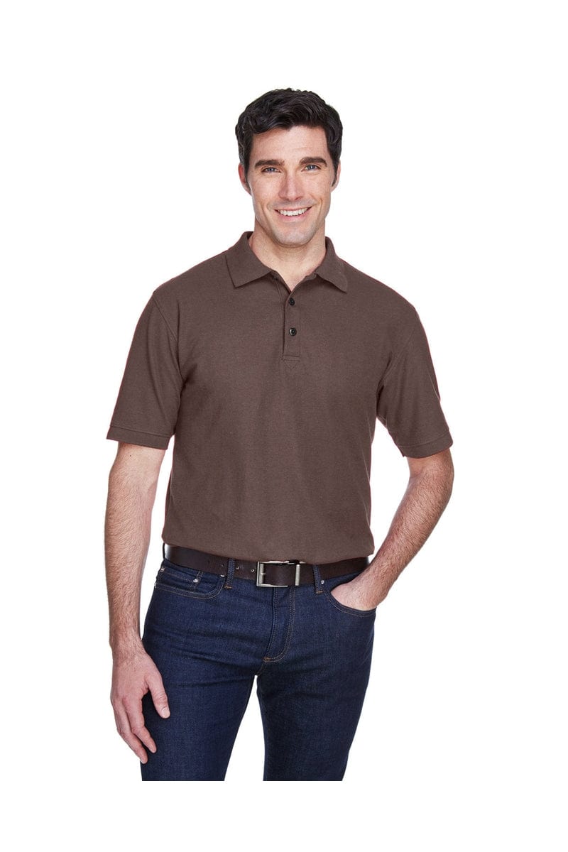 UltraClub Polos/Knits 6XL / Chocolate UltraClub 8540: Men's Whisper Pique Polo
