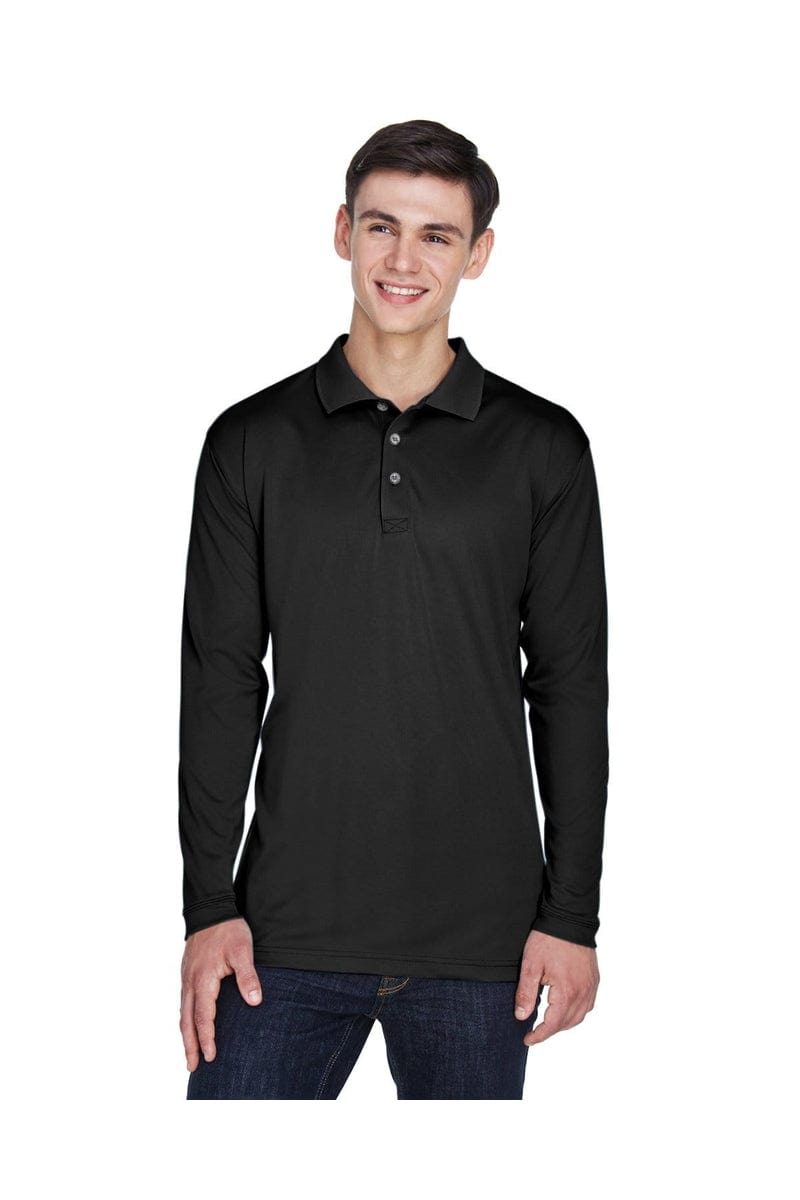 UltraClub Polos/Knits S / Black UltraClub 8405LS: Adult Cool & Dry Sport Long-Sleeve Polo
