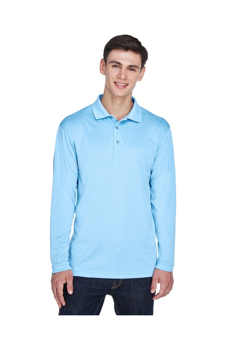 UltraClub Polos/Knits S / Columbia Blue UltraClub 8405LS: Adult Cool & Dry Sport Long-Sleeve Polo
