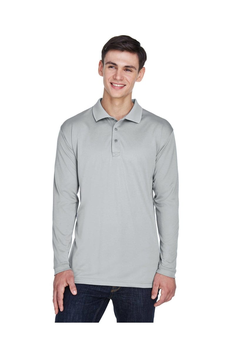 UltraClub Polos/Knits S / Grey UltraClub 8405LS: Adult Cool & Dry Sport Long-Sleeve Polo