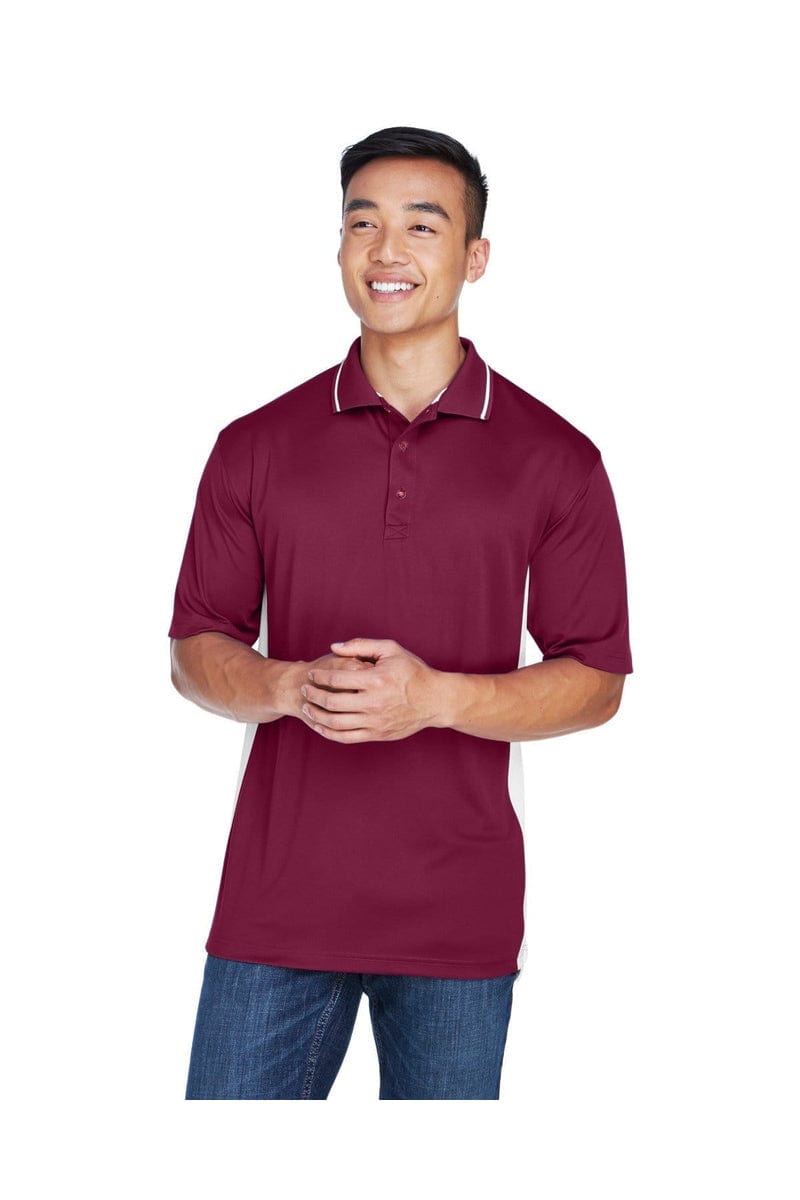 UltraClub Polos/Knits S / Maroon/ White UltraClub 8406: Men's Cool & Dry Sport Two-Tone Polo