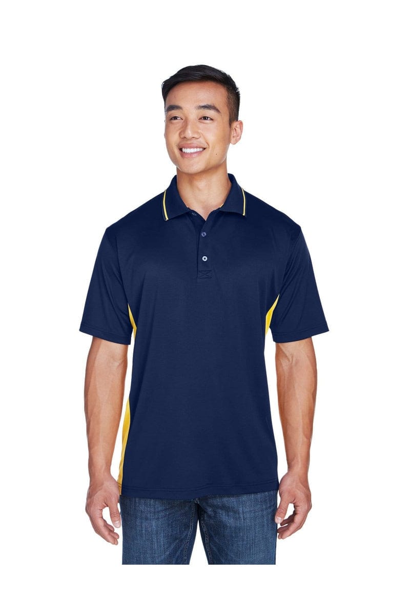 UltraClub Polos/Knits 6XL / Navy/ Gold UltraClub 8406: Men's Cool & Dry Sport Two-Tone Polo, Basic Colors