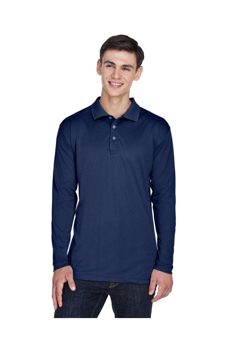 UltraClub Polos/Knits S / Navy UltraClub 8405LS: Adult Cool & Dry Sport Long-Sleeve Polo