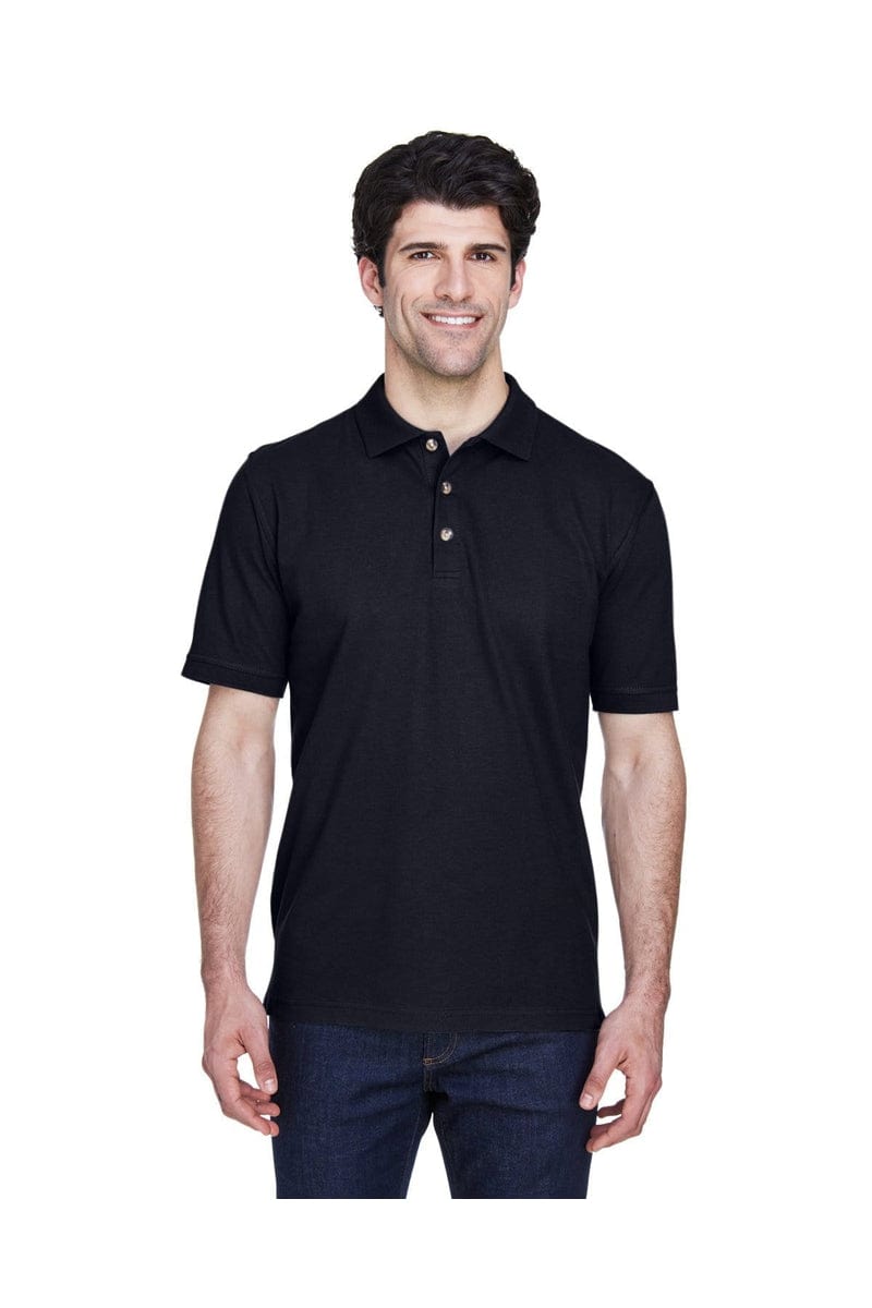 UltraClub Polos/Knits XLT / Black UltraClub 8535T: Men's Tall Classic Pique Polo