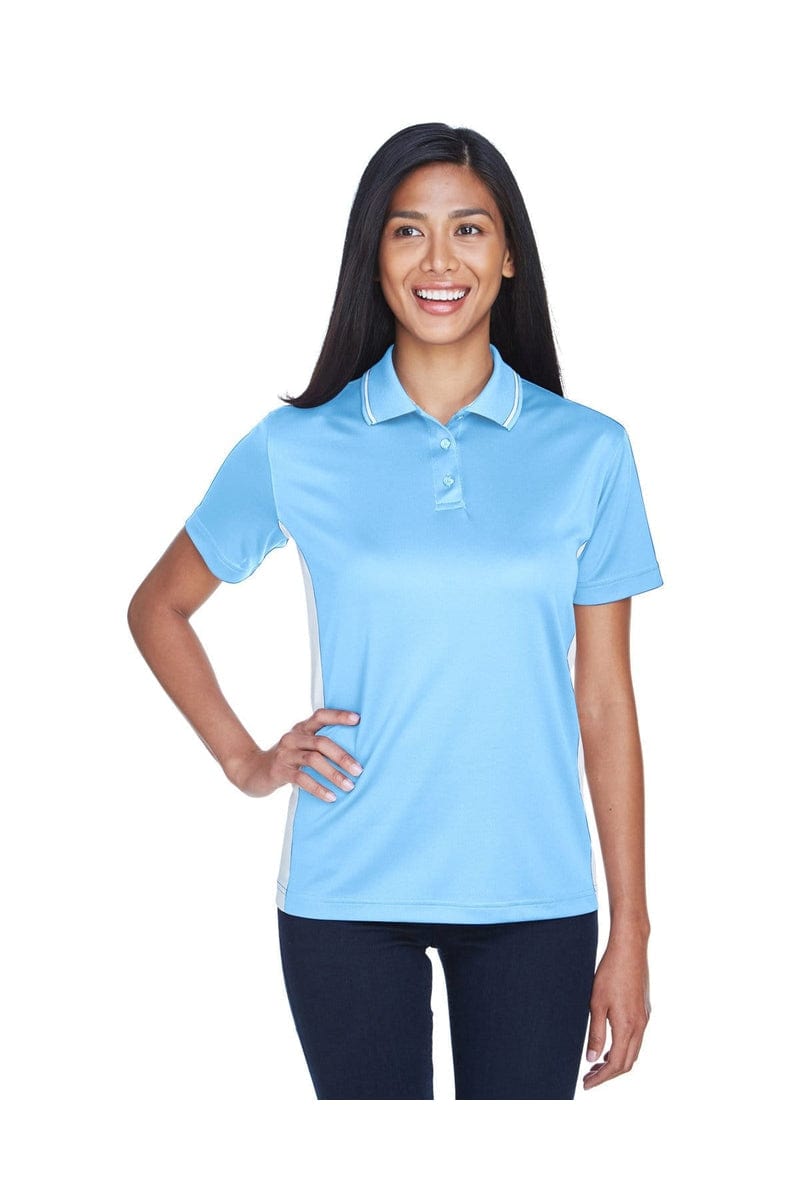 UltraClub Polos/Knits XS / Columb Blue/ Wht UltraClub 8406L: Ladies' Cool & Dry Sport Two-Tone Polo