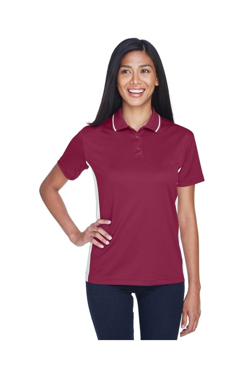 UltraClub Polos/Knits XS / Maroon/ White UltraClub 8406L: Ladies' Cool & Dry Sport Two-Tone Polo