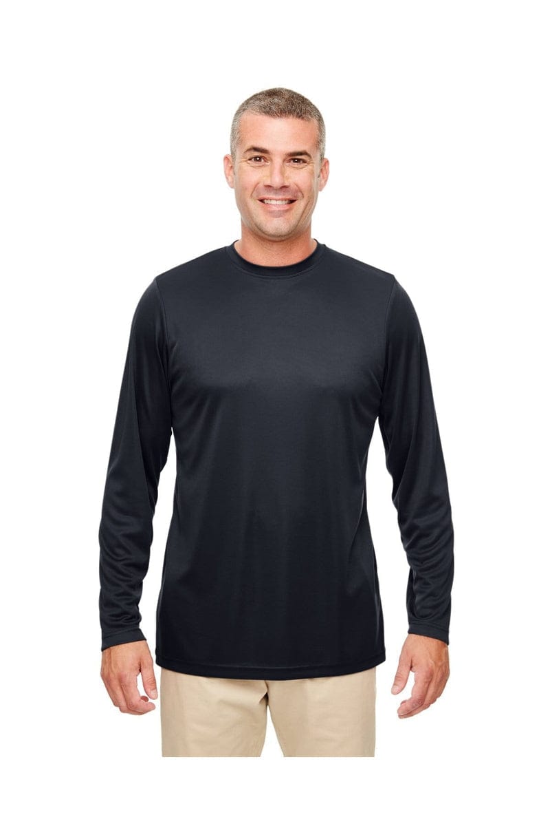 UltraClub T-Shirts S / Black UltraClub 8622: Men's Cool & Dry Performance Long-Sleeve Top