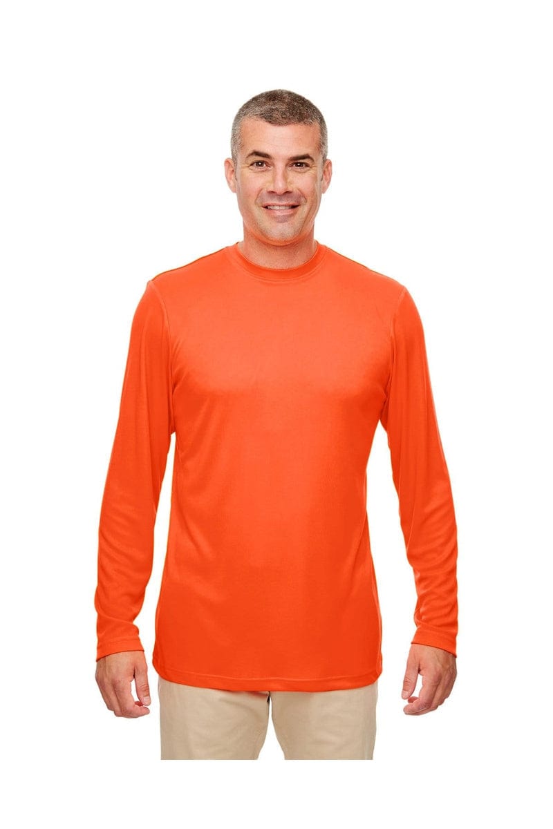 UltraClub T-Shirts S / Bright Orange UltraClub 8622: Men's Cool & Dry Performance Long-Sleeve Top