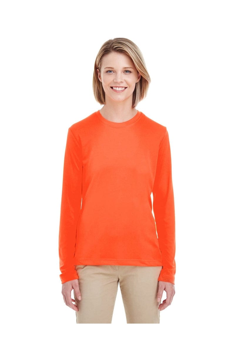 UltraClub T-Shirts S / Bright Orange UltraClub 8622W: Ladies' Cool & Dry Performance Long-Sleeve Top