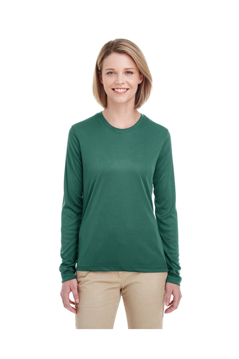 UltraClub T-Shirts S / Forest Green UltraClub 8622W: Ladies' Cool & Dry Performance Long-Sleeve Top