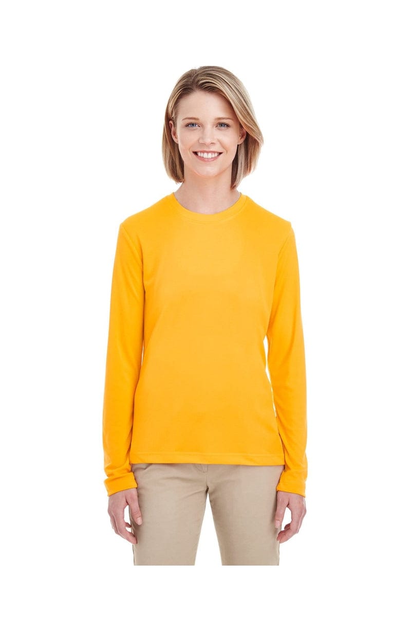 UltraClub T-Shirts S / Gold UltraClub 8622W: Ladies' Cool & Dry Performance Long-Sleeve Top