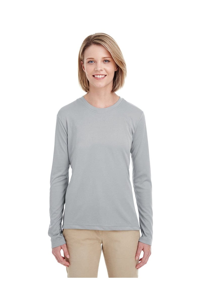 UltraClub T-Shirts S / Grey UltraClub 8622W: Ladies' Cool & Dry Performance Long-Sleeve Top