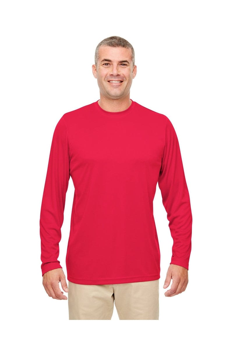 UltraClub T-Shirts S / Red UltraClub 8622: Men's Cool & Dry Performance Long-Sleeve Top