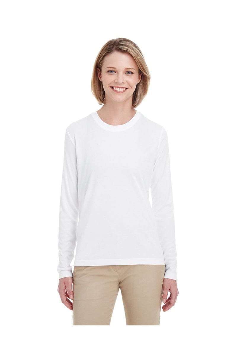 UltraClub T-Shirts S / White UltraClub 8622W: Ladies' Cool & Dry Performance Long-Sleeve Top