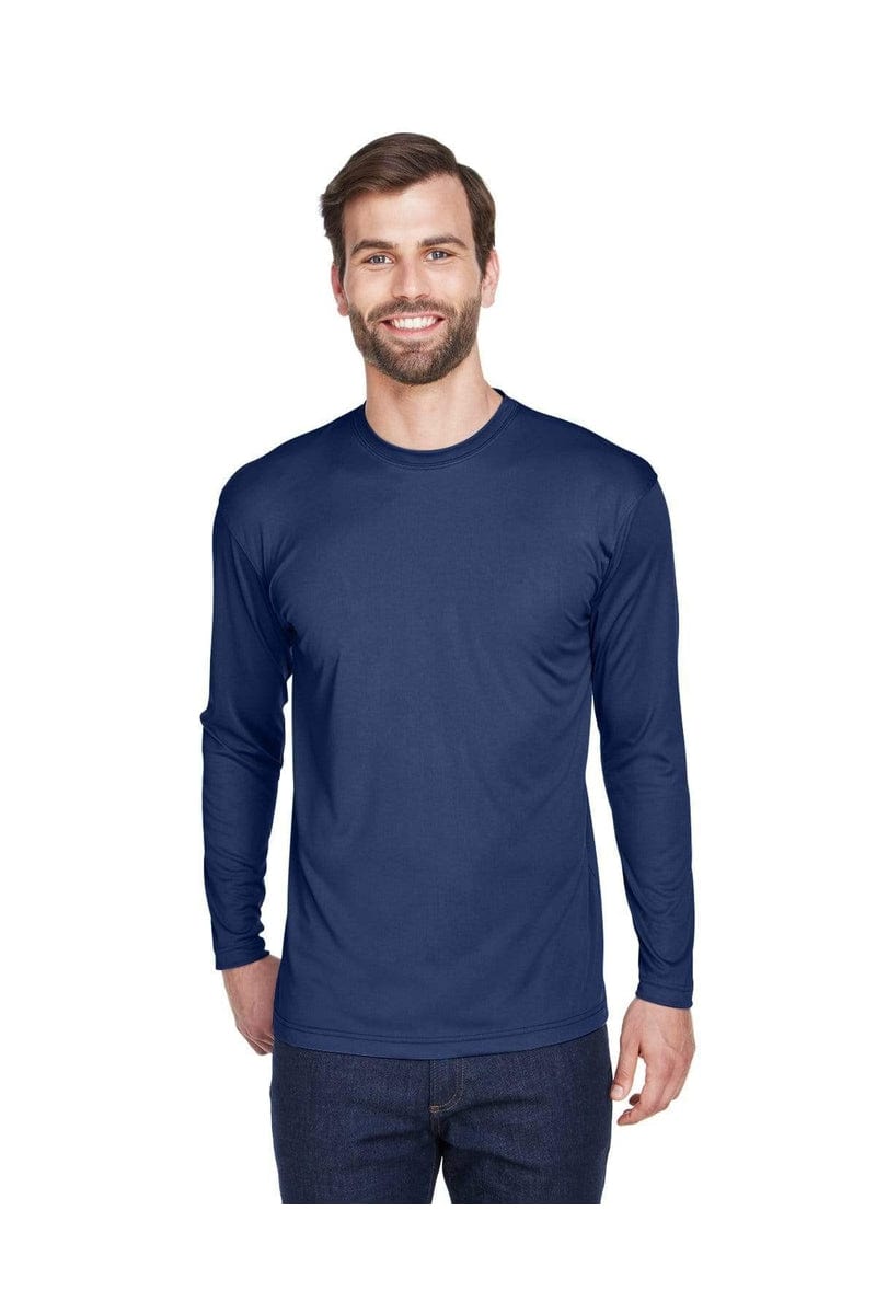 UltraClub T-Shirts UltraClub 8422: Adult Cool & Dry Sport Long-Sleeve Performance Interlock T-Shirt
