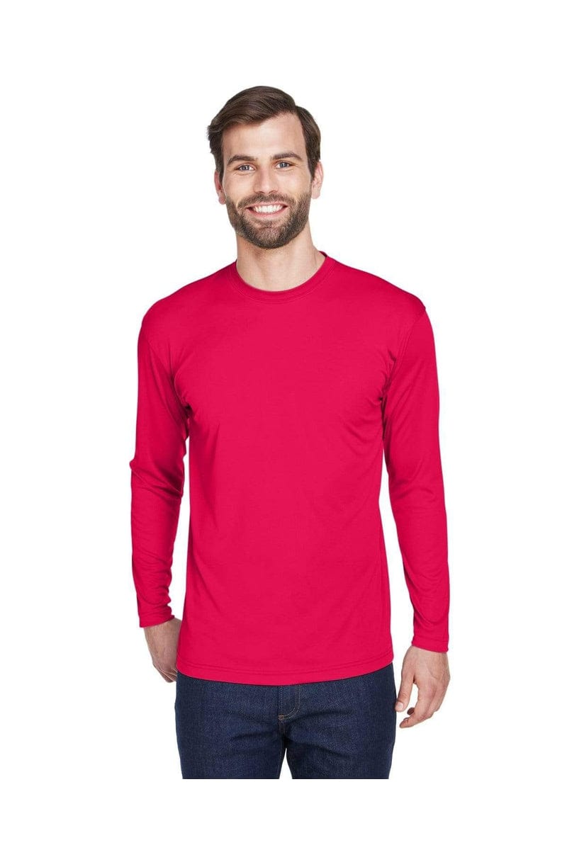 UltraClub T-Shirts UltraClub 8422: Adult Cool & Dry Sport Long-Sleeve Performance Interlock T-Shirt