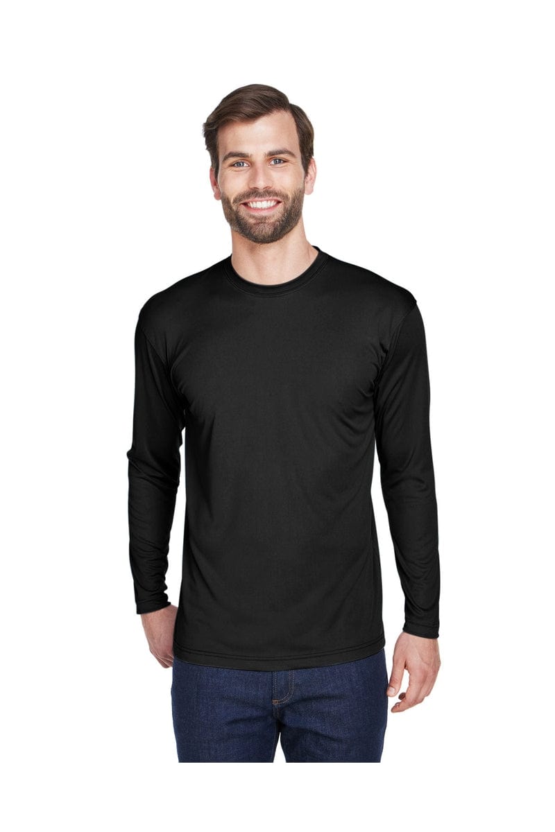UltraClub T-Shirts XS / Black UltraClub 8422: Adult Cool & Dry Sport Long-Sleeve Performance Interlock T-Shirt