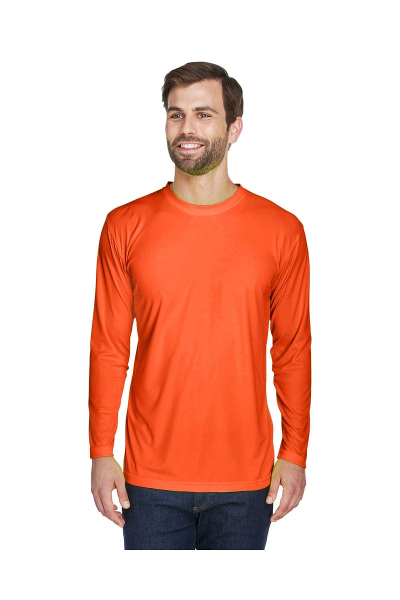 UltraClub T-Shirts XS / Bright Orange UltraClub 8422: Adult Cool & Dry Sport Long-Sleeve Performance Interlock T-Shirt