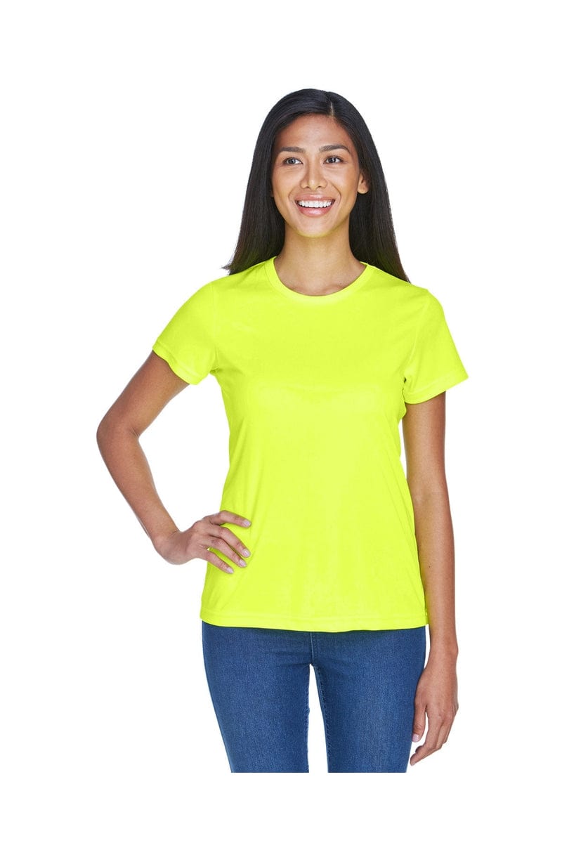 UltraClub 8420L: Ladies' Cool & Dry Sport Performance Interlock T-Shirt in Bright Yellow