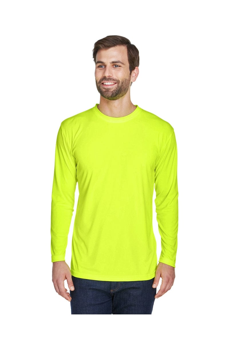 UltraClub T-Shirts XS / Bright Yellow UltraClub 8422: Adult Cool & Dry Sport Long-Sleeve Performance Interlock T-Shirt