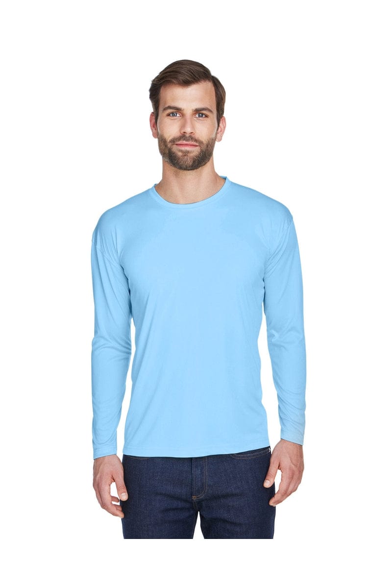 UltraClub T-Shirts XS / Columbia Blue UltraClub 8422: Adult Cool & Dry Sport Long-Sleeve Performance Interlock T-Shirt