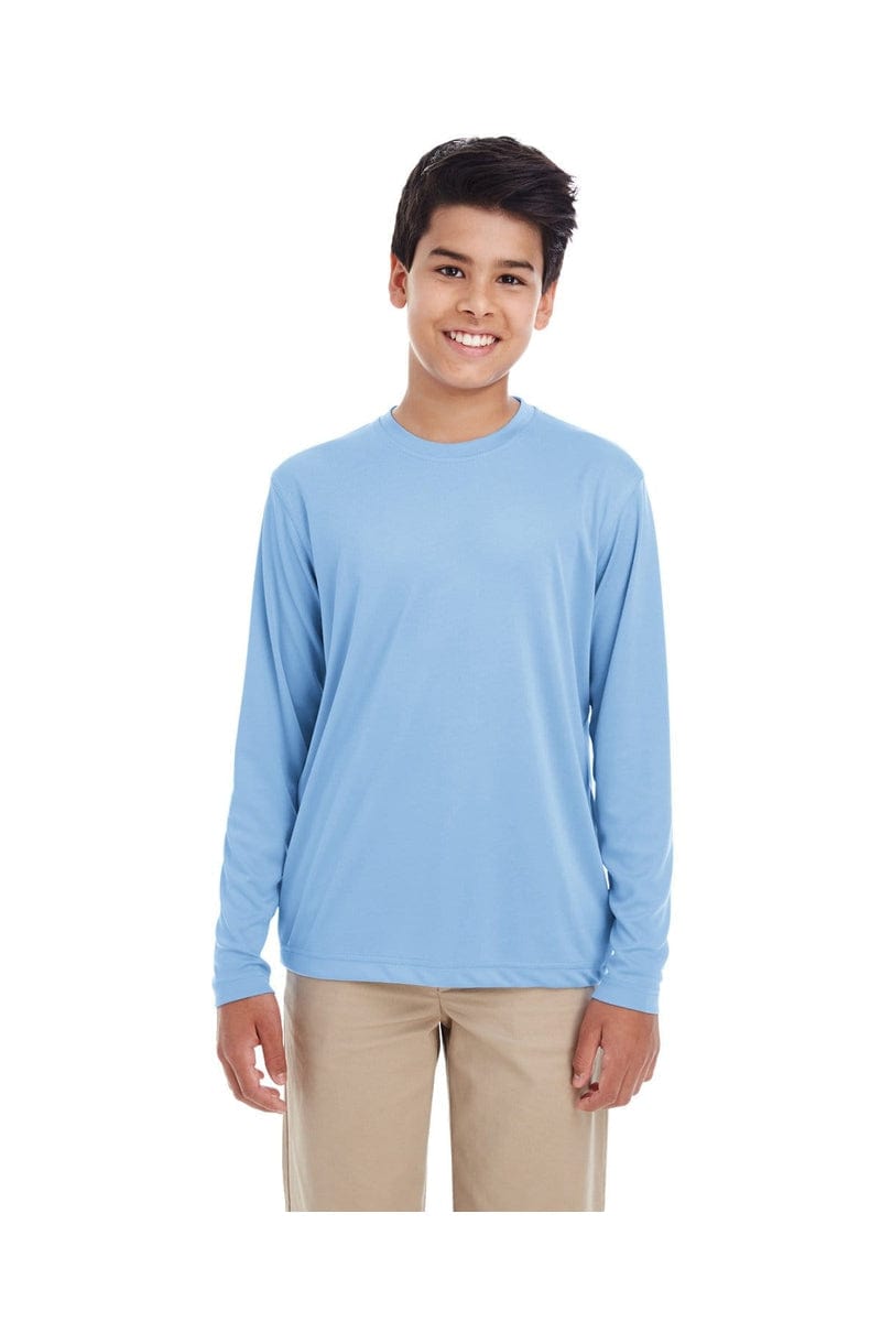 UltraClub T-Shirts XS / Columbia Blue UltraClub 8622Y: Youth Cool & Dry Performance Long-Sleeve Top