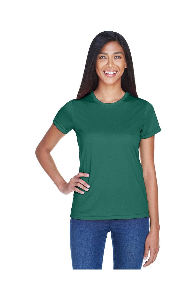 UltraClub 8420L: Ladies' Cool & Dry Sport Performance Interlock T-Shirt in Forest Green