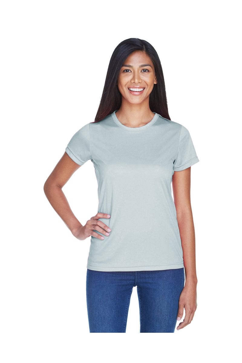 UltraClub 8420L: Ladies' Cool & Dry Sport Performance Interlock T-Shirt in Grey