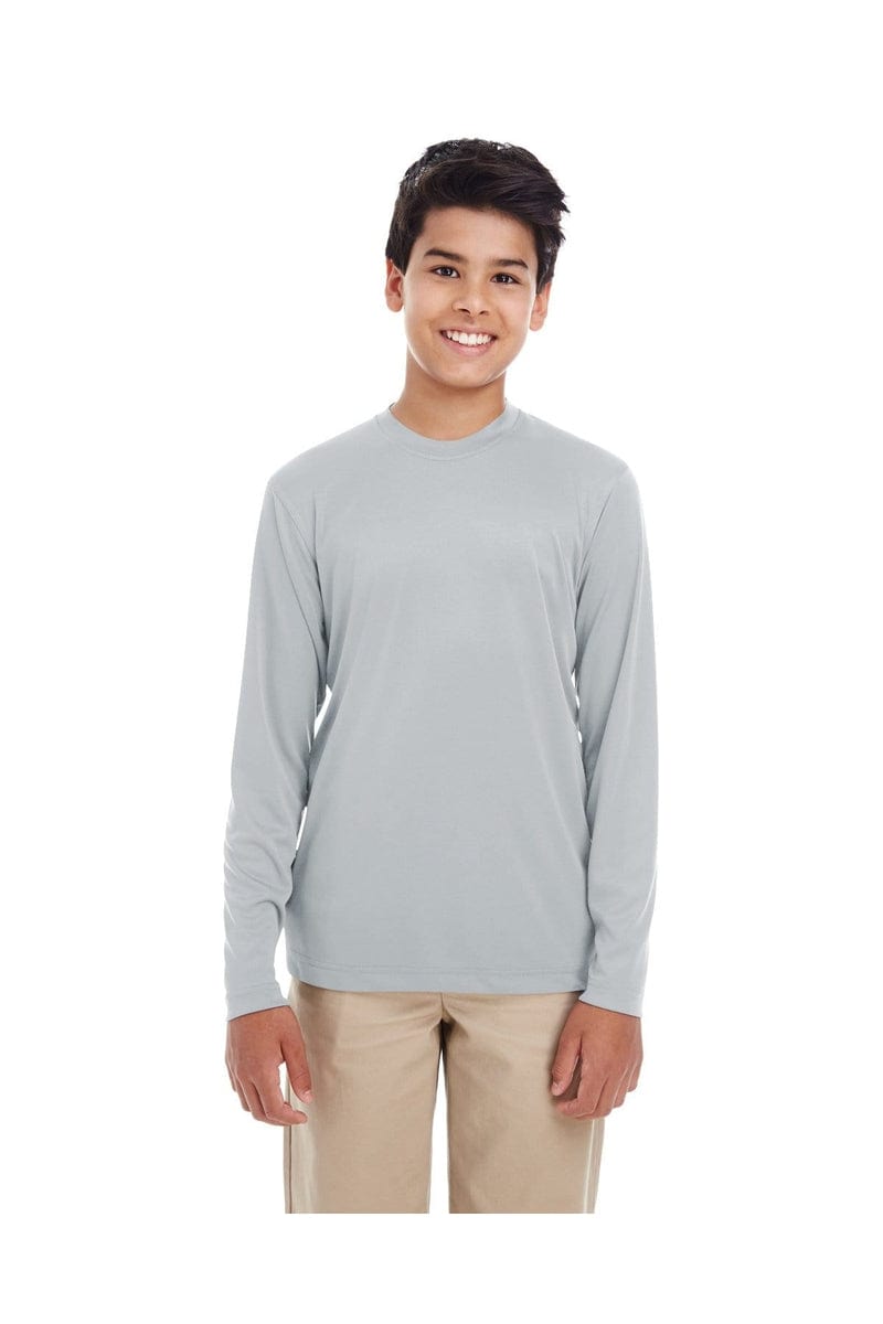 UltraClub T-Shirts XS / Grey UltraClub 8622Y: Youth Cool & Dry Performance Long-Sleeve Top
