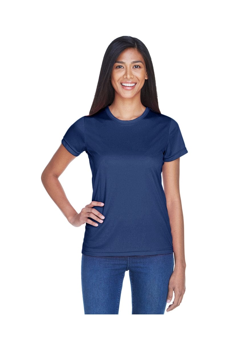 UltraClub 8420L: Ladies' Cool & Dry Sport Performance Interlock T-Shirt in Navy