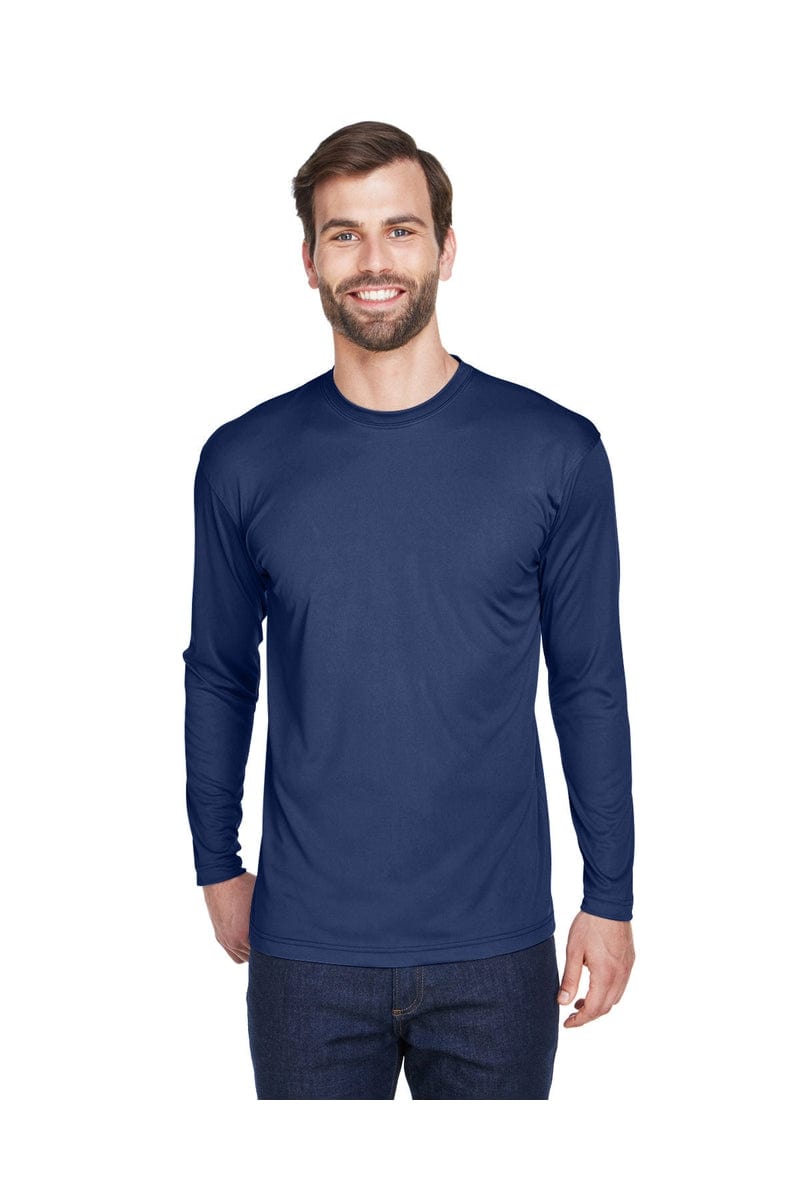 UltraClub T-Shirts XS / Navy UltraClub 8422: Adult Cool & Dry Sport Long-Sleeve Performance Interlock T-Shirt