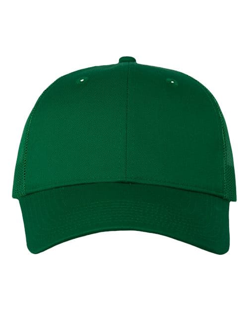 Valucap 458 Adjustable / Kelly VC400-Mesh-Back Twill Trucker Cap