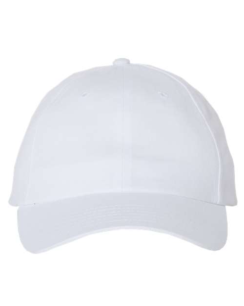 Valucap 505 Adjustable / White VC200: Brushed Twill Cap