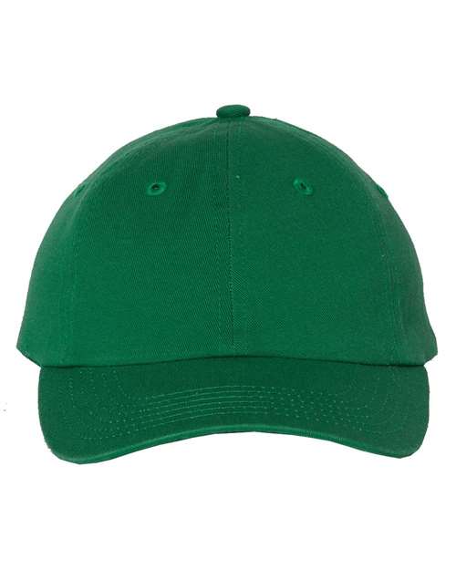 Valucap 650 Adjustable / Kelly VC300Y: Youth Small Fit Bio-Washed Dad Hat
