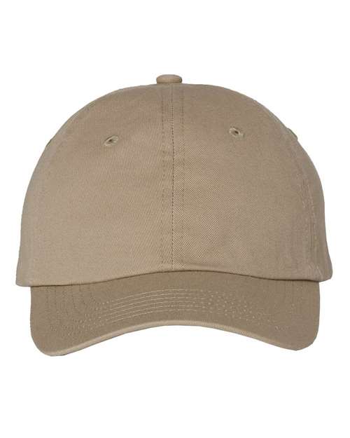 Valucap 650 Adjustable / Khaki VC300Y: Youth Small Fit Bio-Washed Dad Hat