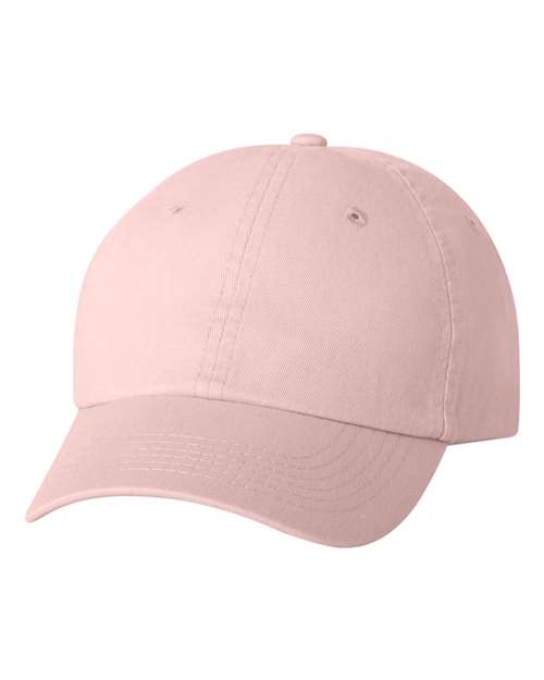 Valucap 650 Adjustable / Light Pink VC300Y: Youth Small Fit Bio-Washed Dad Hat