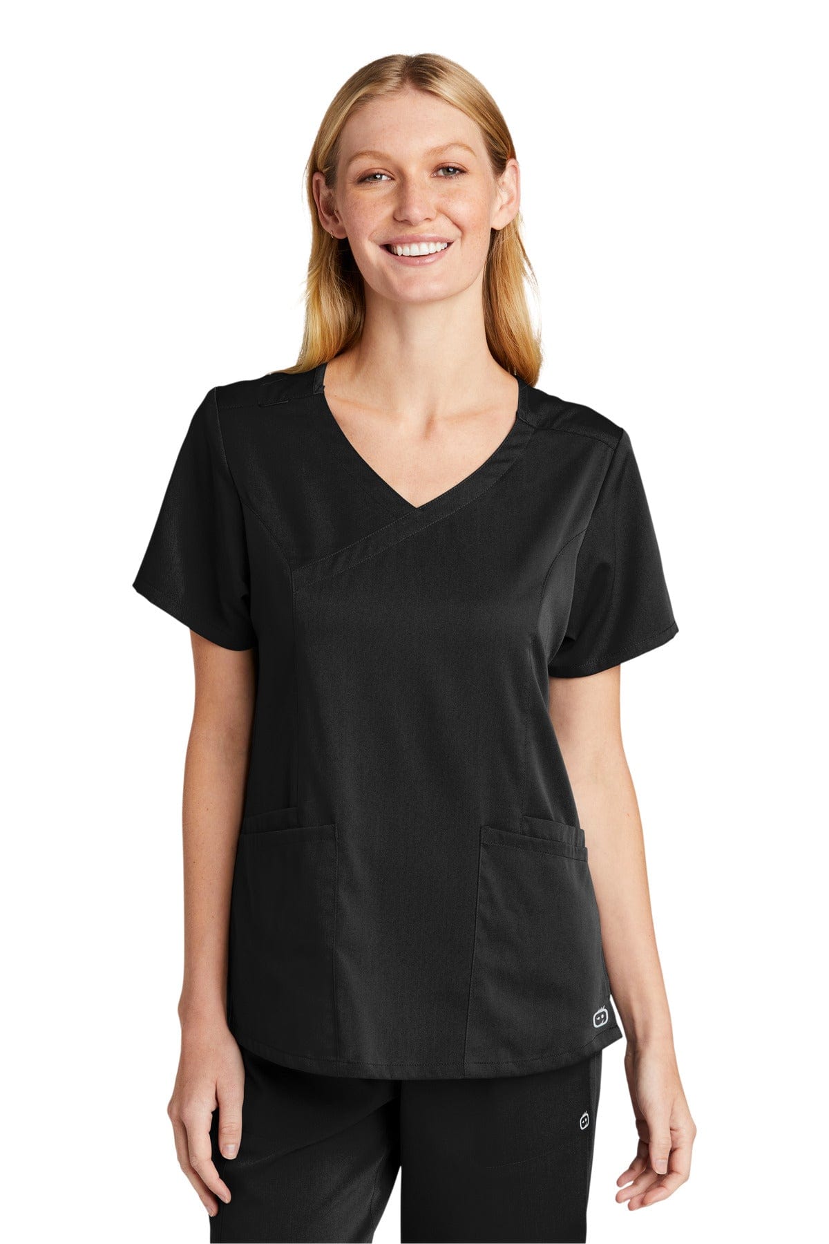 Wonderwink Workwear M / Black WonderWink WW4268: Women's Premiere Flex Mock Wrap Top