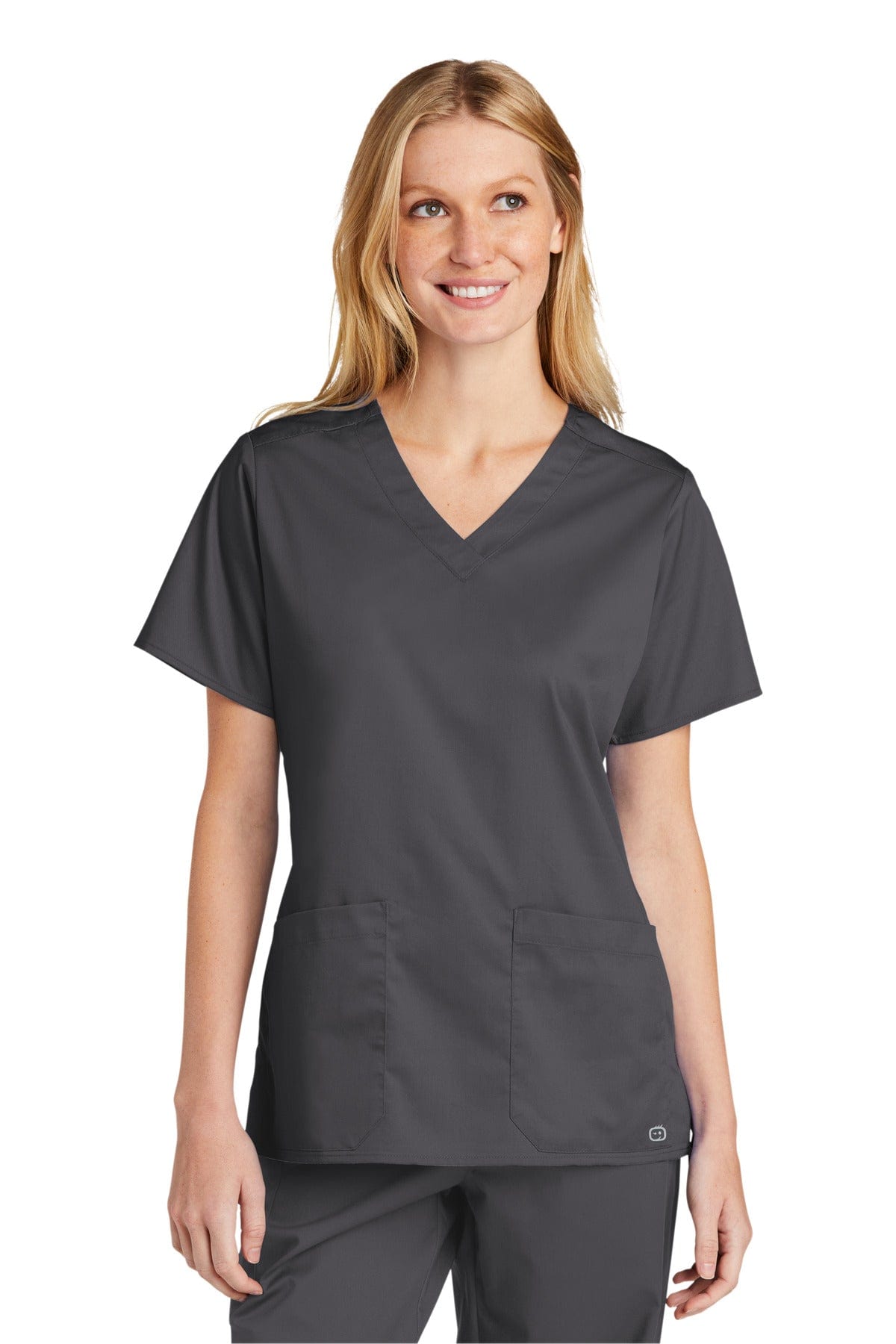 Wonderwink Workwear S / Pewter WonderWink WW4560: Women's WorkFlex V-Neck Top