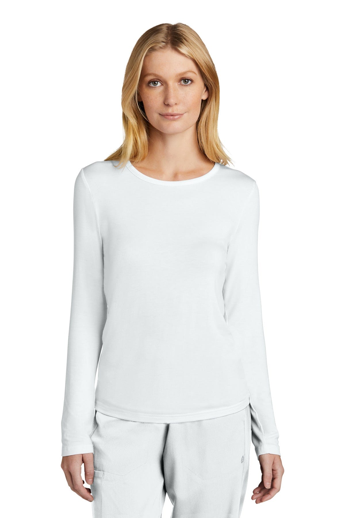 Wonderwink Workwear M / White WonderWink WW4029: Women's Long Sleeve Layer Tee