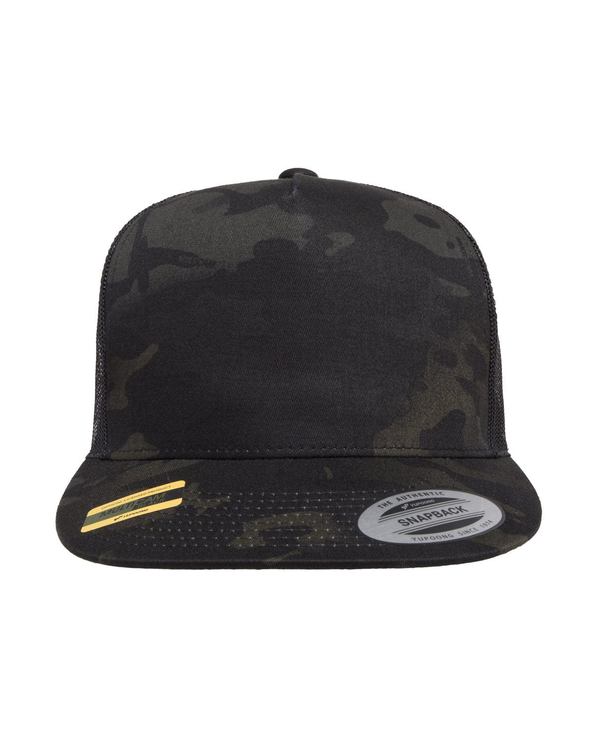Yupoong Headwear OS / Black Multicam Yupoong 6006MC: Classics Adult 5-Panel Multicam Trucker Cap