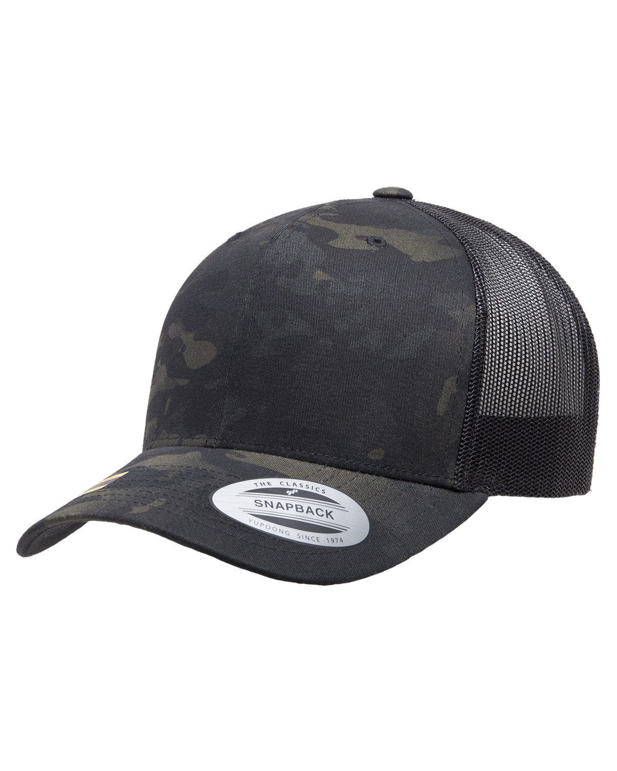 Yupoong Headwear OS / Black Multicam Yupoong 6606MC: YP Classics Retro Trucker Multicam Snapback