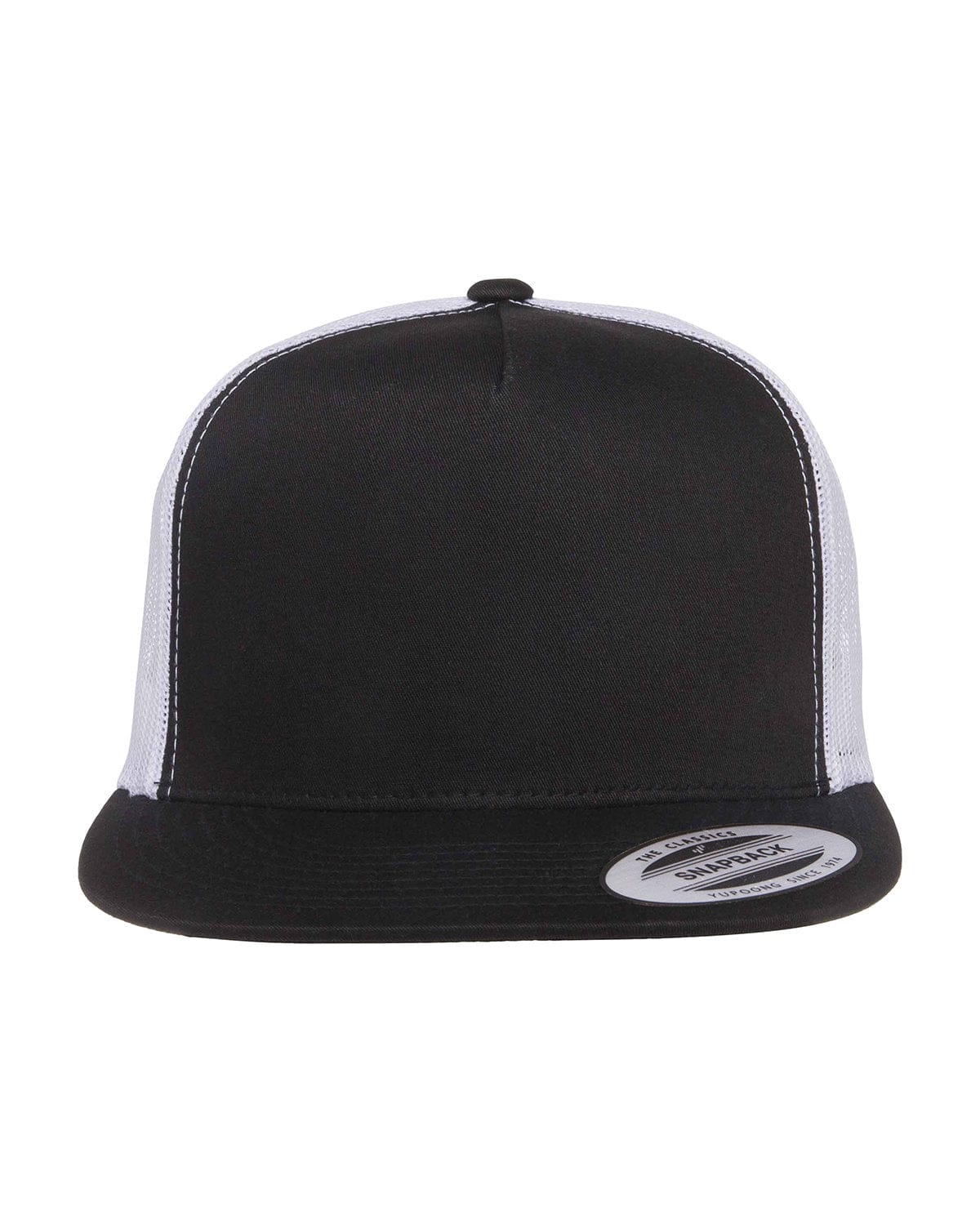 Yupoong Headwear OS / Black/ White Yupoong 6006 Adult 5-Panel Classic Trucker Cap