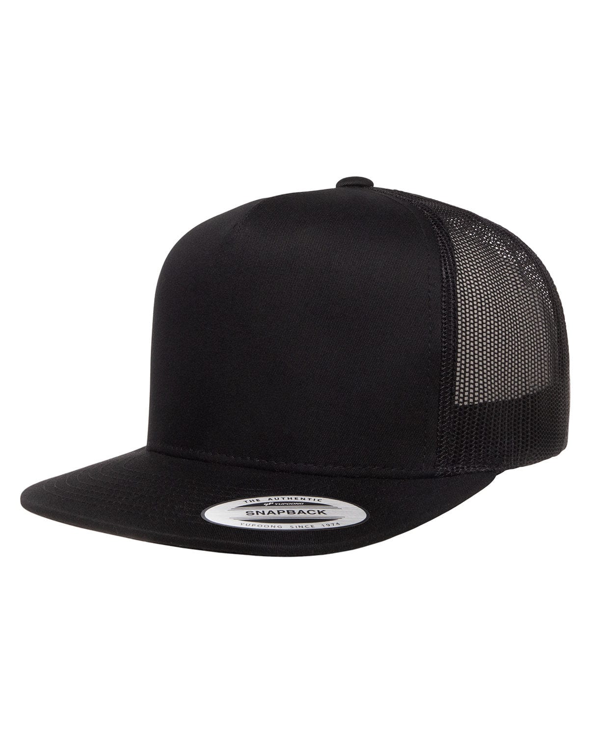 Yupoong Headwear OS / Black Yupoong 6006: Adult 5-Panel Classic Trucker Cap
