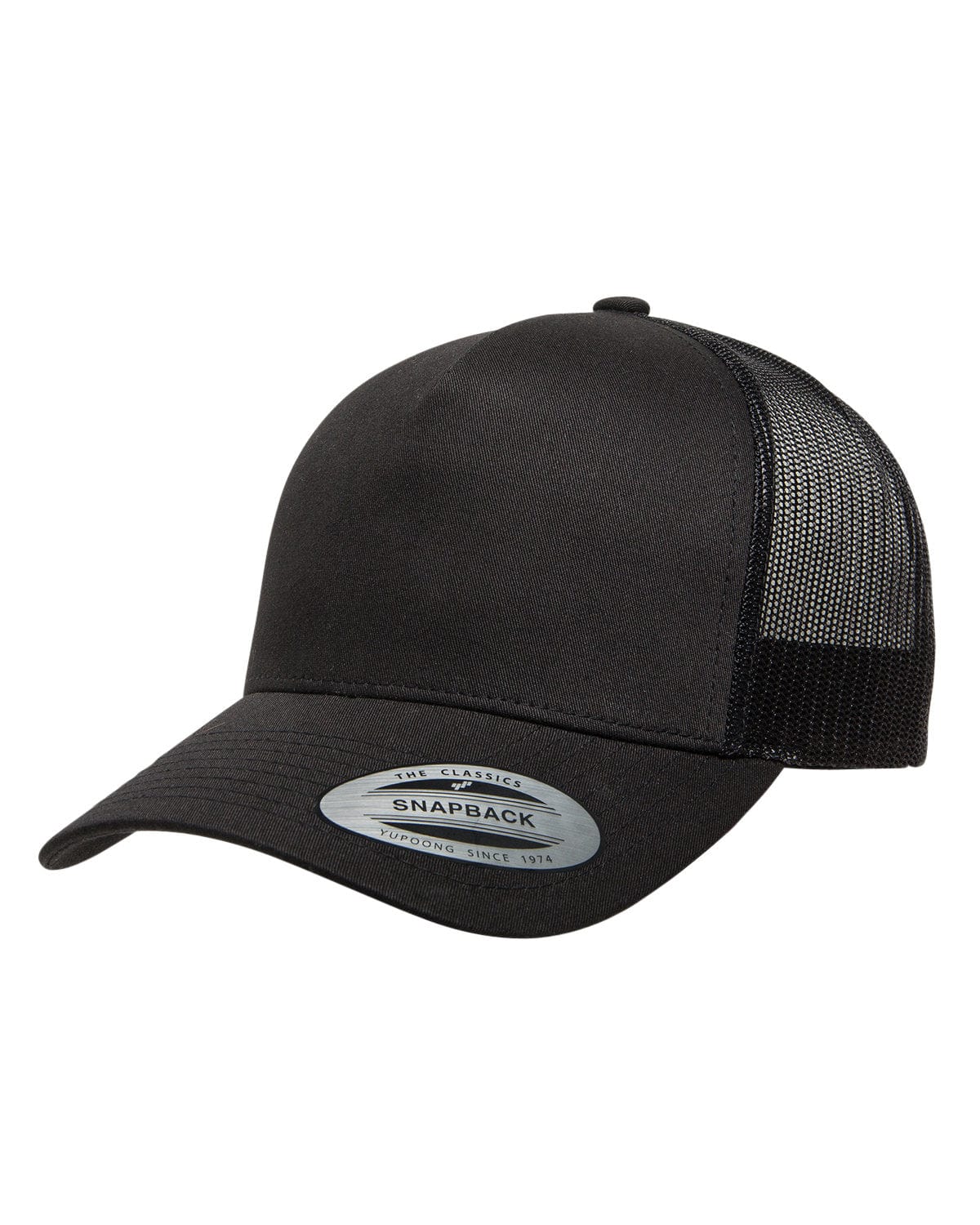 Yupoong Headwear OS / Black Yupoong 6506: Adult 5-Panel Retro Trucker Cap