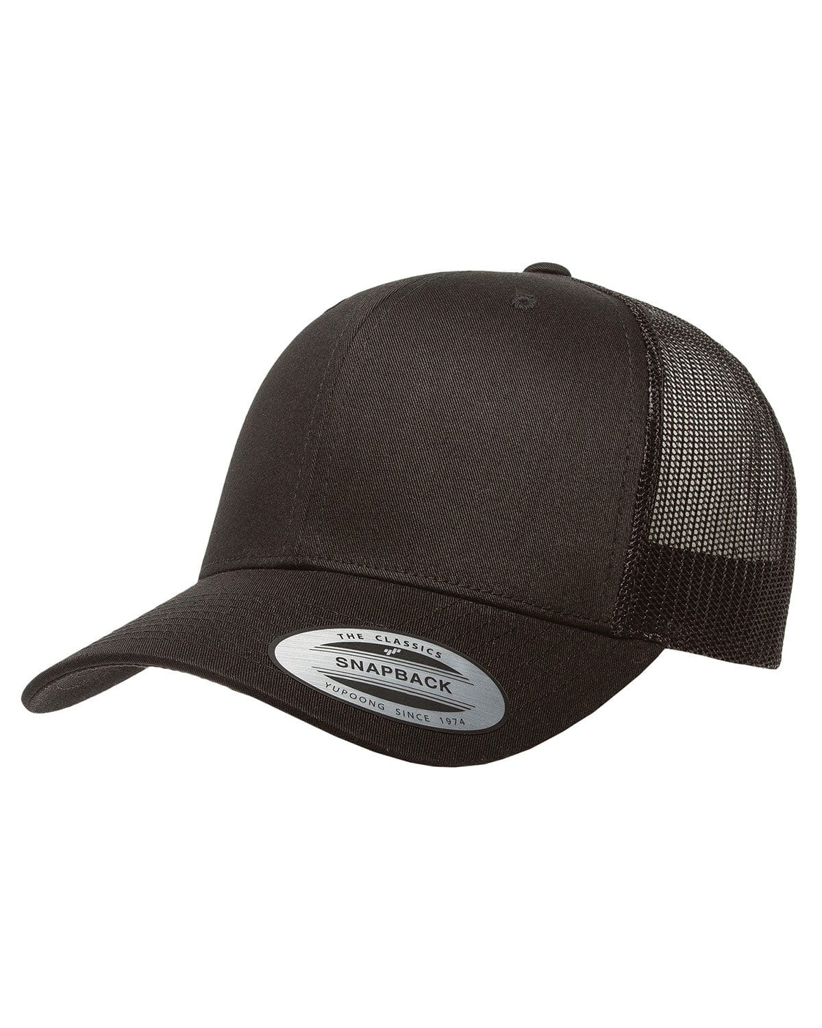 Yupoong Headwear OS / Black Yupoong 6606: Adult Retro Trucker Cap